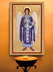 Archangel Gabriel Chapel Size Original Icon 48" tall SOLD